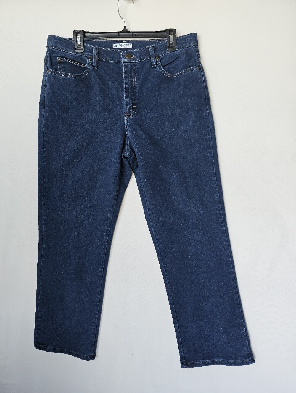 Lee Relaxed Fit At The Waist Jeans Dark Wash Size 16 Short
